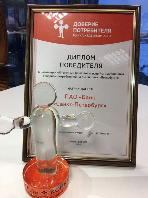 Банк «Санкт-Петербург» в третий раз победил в конкурсе «Доверие потребителя» - «Банк «Санкт-Петербург»