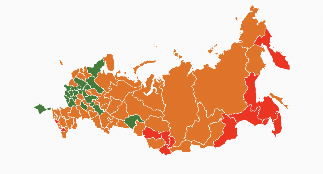 В России создали «карту самочувствия» регионов - «Экономика»